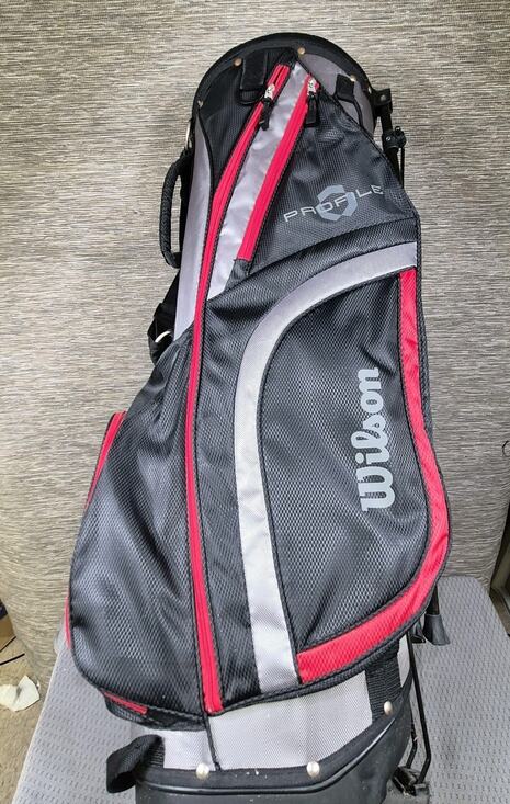 Wilson Other - Wilson Profile Golf Stand Bag Mens Black Red Gray 7-Way Divider Carry Strap